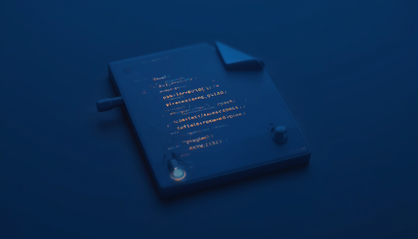 Arquivo de código com interruptores representando sinais de acesso configuráveis