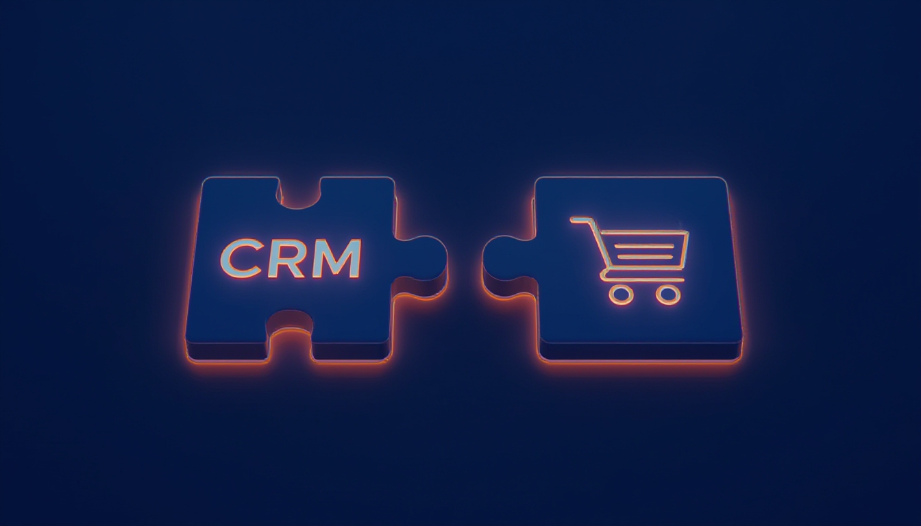 Conexões representando integrações entre plataformas de CRM e e-commerce com um chatbot
