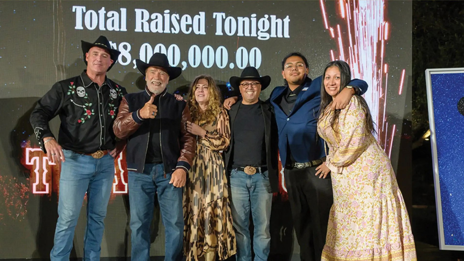 Six people on stage at ASAS Westime Charity Night