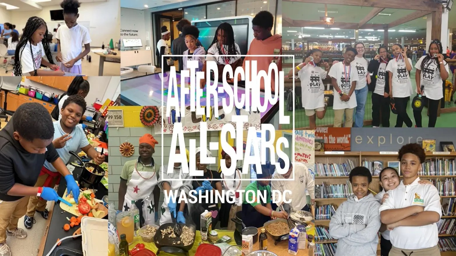 A collage of students from ASAS Washington DC on Giving Tuesday
