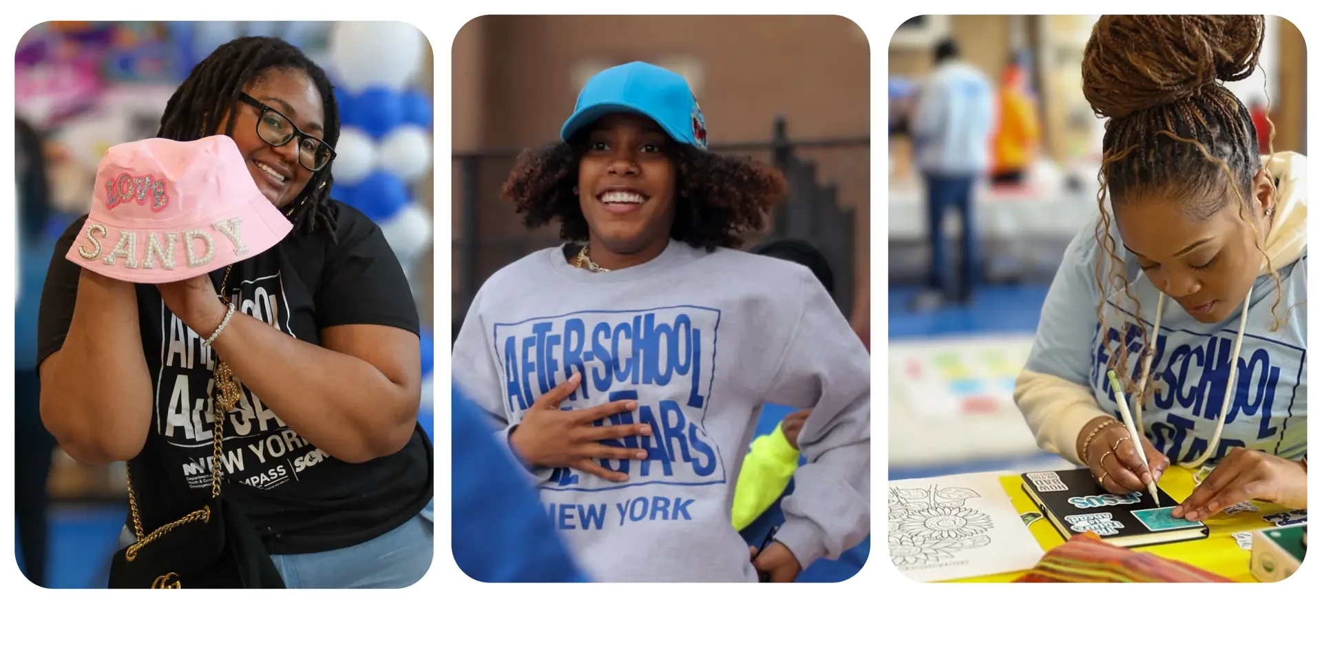 Collage of photos of ASAS New York staff at WellChella