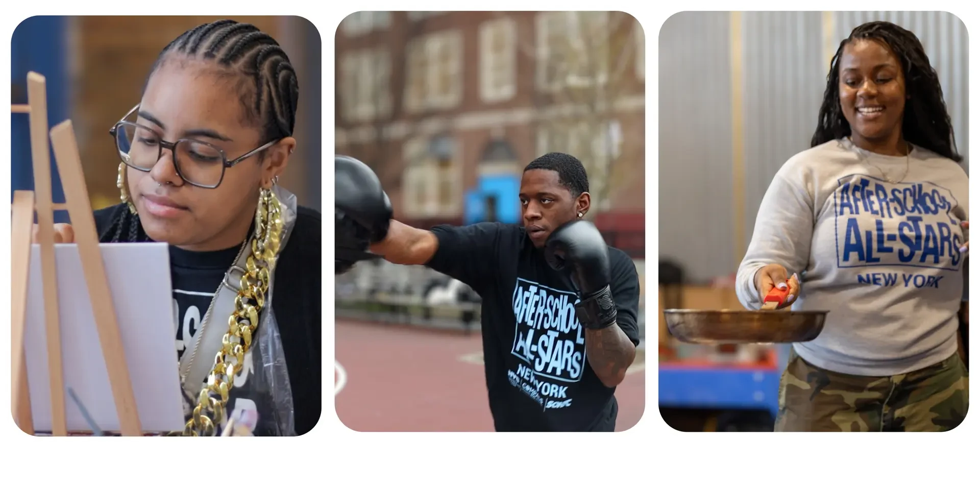 Collage of photos of ASAS New York staff at WellChella