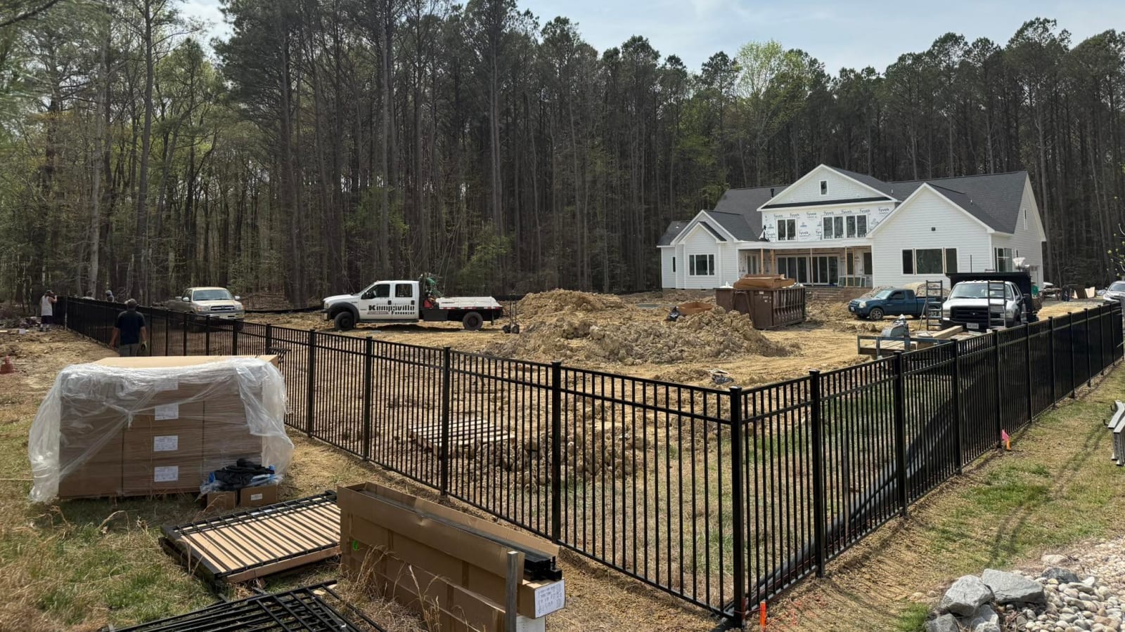 54-inch aluminum pool fence installed in Smithfield VA by Kempsville Fence