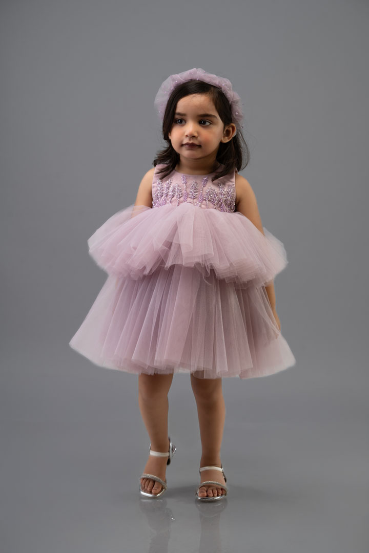 Lilac Bloom Tulle Dress