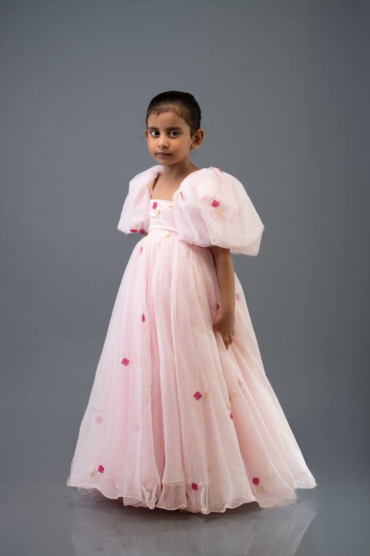 Blush Pink Floral Gown