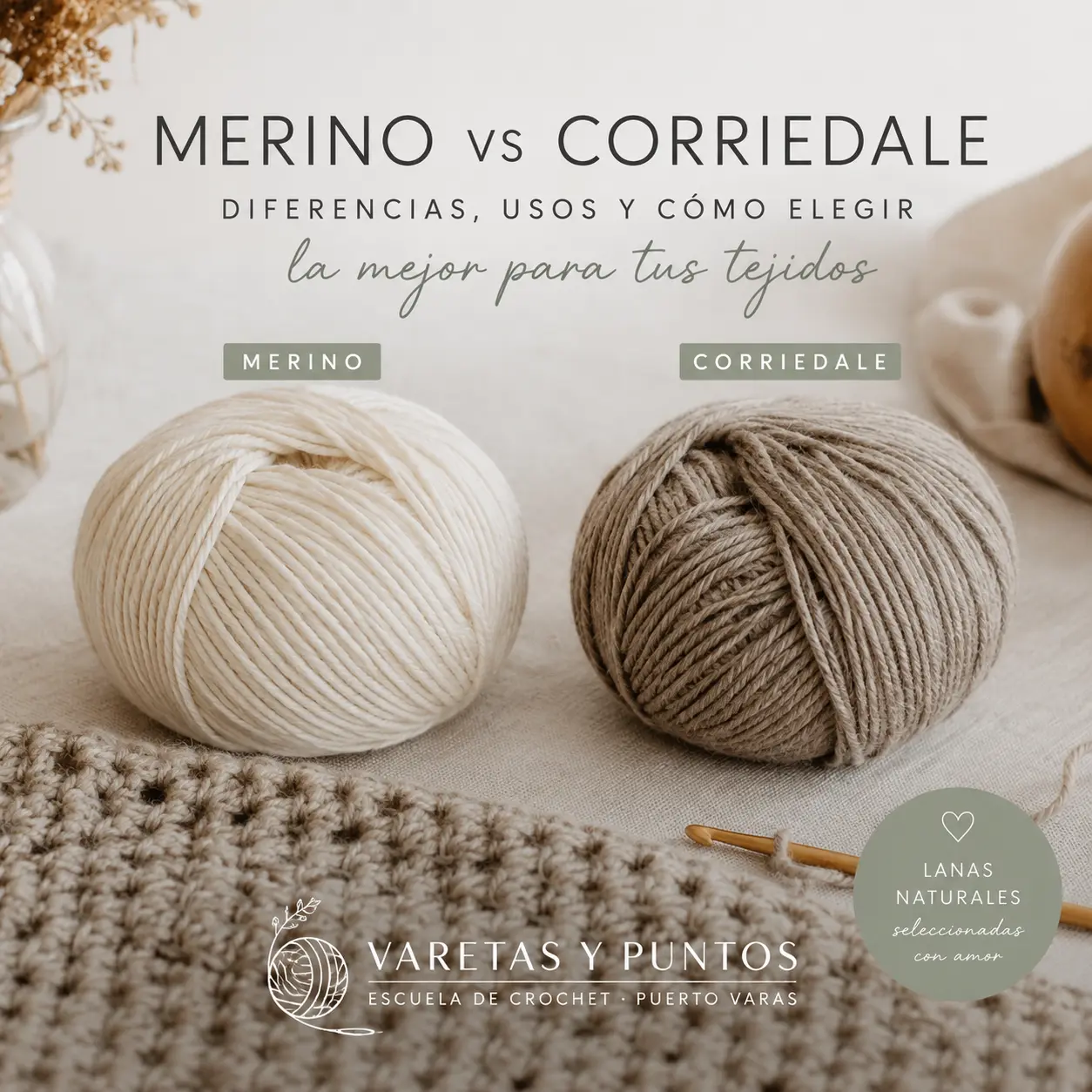 Lana Merino vs Corriedale: diferencias, usos y cómo elegir la mejor para tus tejidos