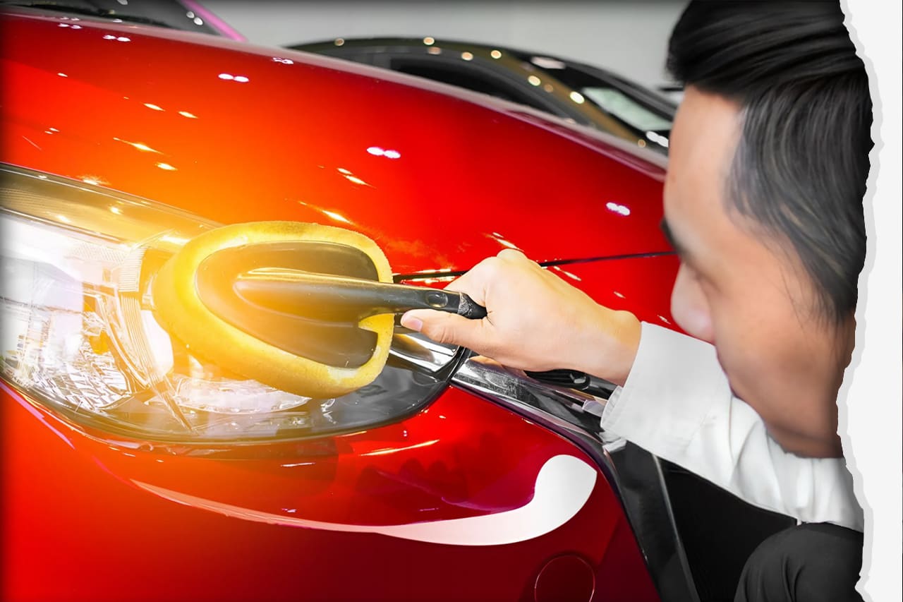 Car with Nano Ceramic Coating - Water beading effect