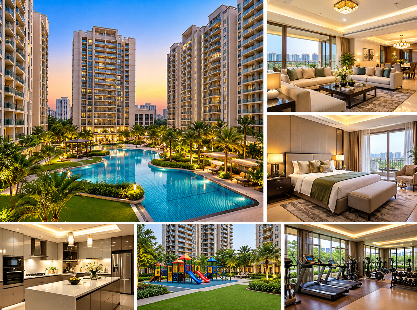 Spacious 4 BHK + Servant Apartment for Sale in Sunshine Helios