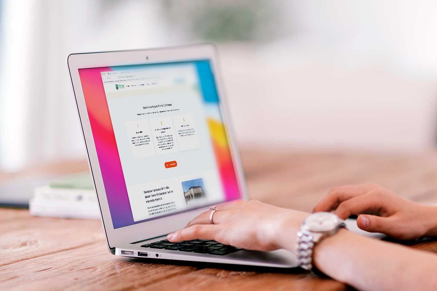 Pine & Company CPAs careers page on laptop