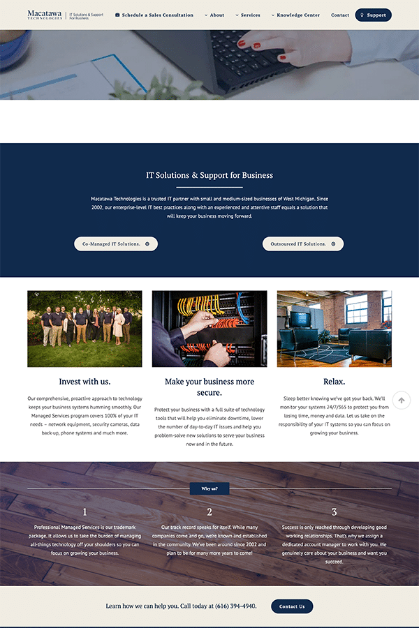 Macatawa Technologies old website