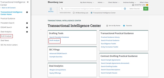 Draft Analyzer by Bloomberg