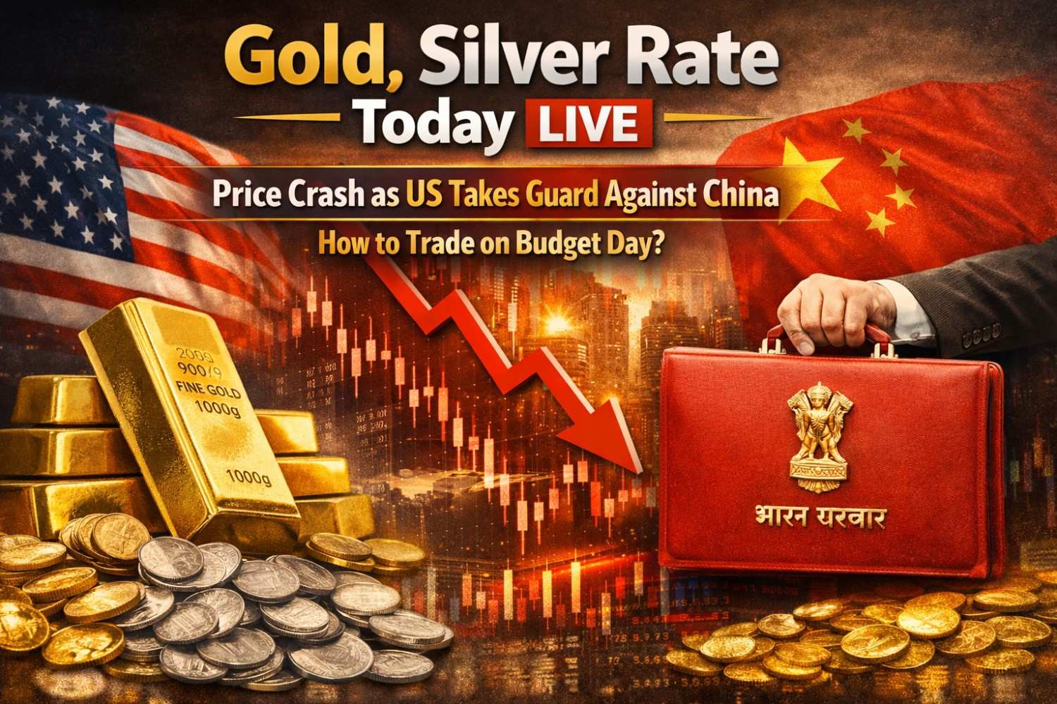 Gold–Silver Price Crash: रिकॉर्ड ऊंचाई के बाद सोना-चांदी में भारी गिरावट, जानिए क्या है वजह