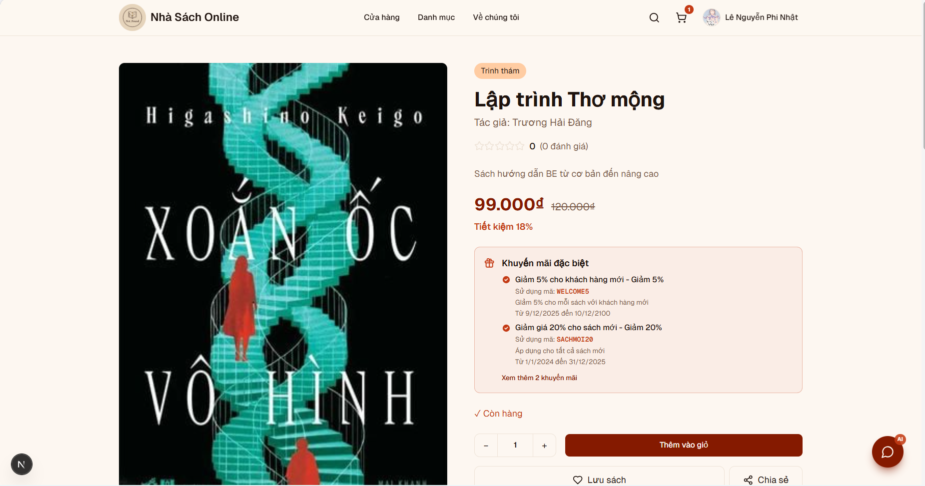 Website Bán sách tích hợp AI, Thanh Toán MOMO và VNPay gallery 3