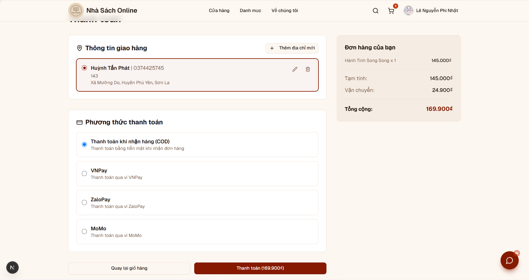 Website Bán sách tích hợp AI, Thanh Toán MOMO và VNPay gallery 9