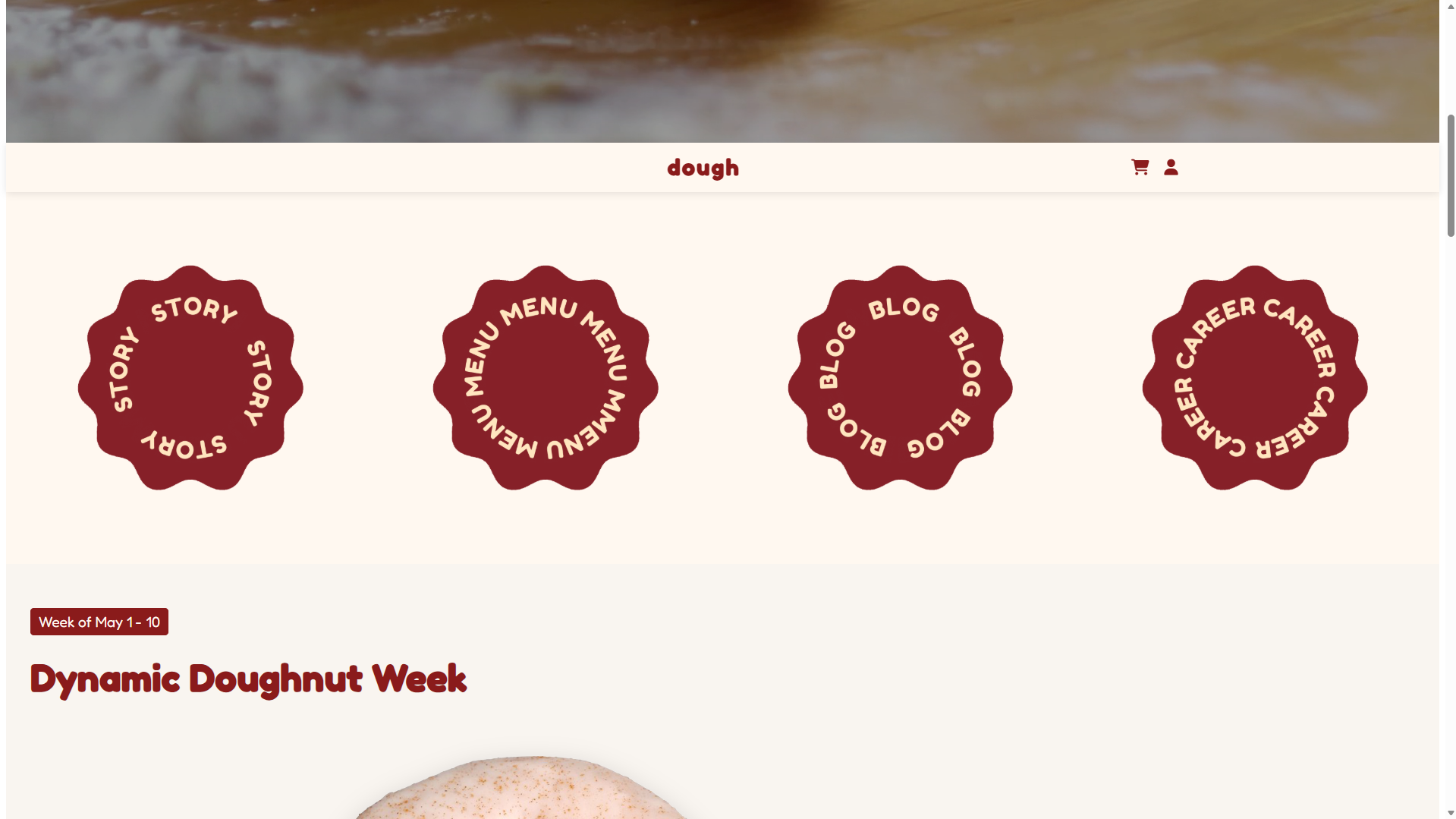 Dought – Landing Page Thương Hiệu Bánh Doughnut Sáng Tạo gallery 2