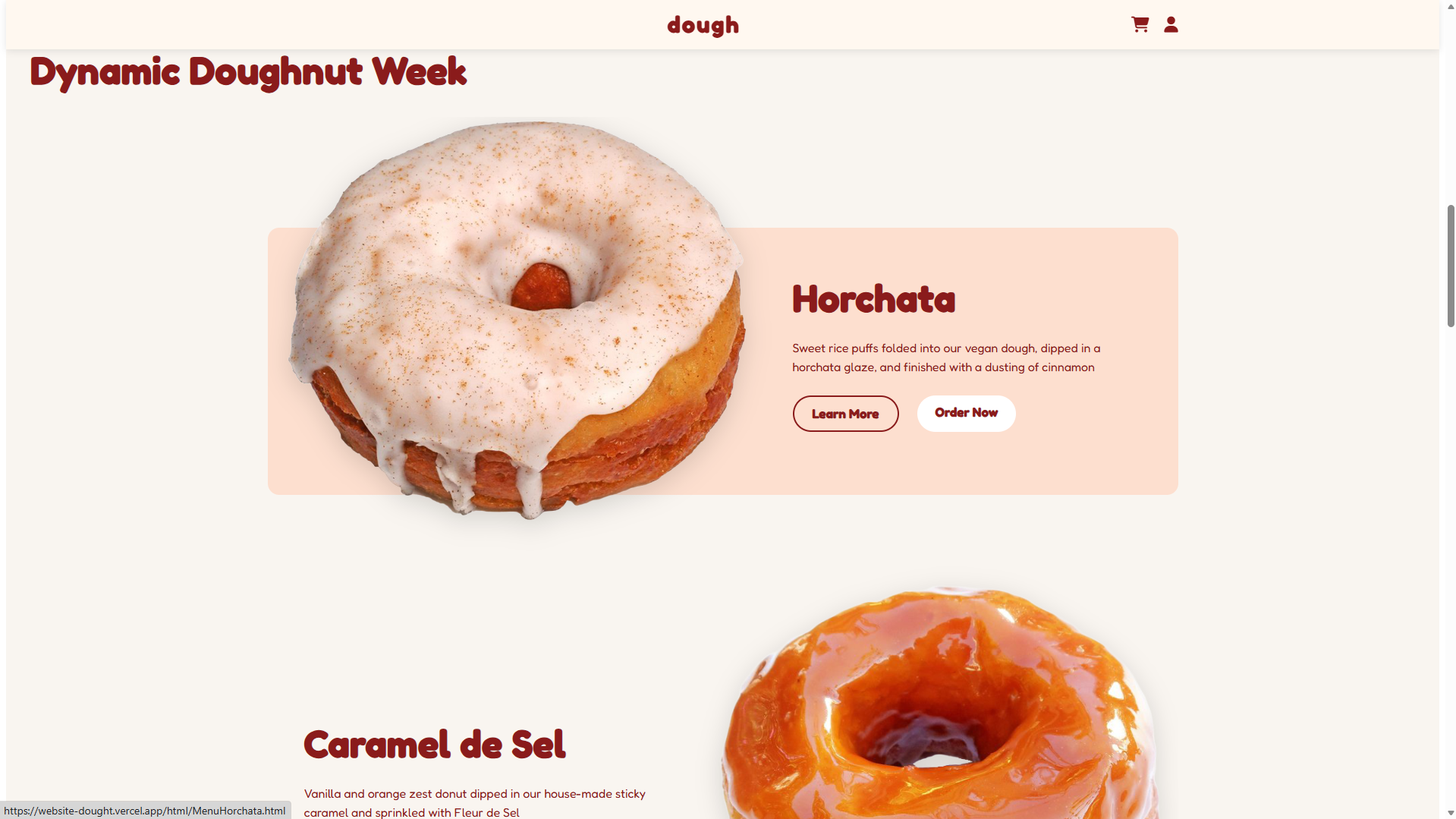 Dought – Landing Page Thương Hiệu Bánh Doughnut Sáng Tạo gallery 1