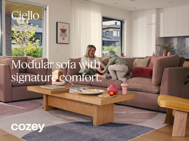 Video showcasing various sofas and ottomans