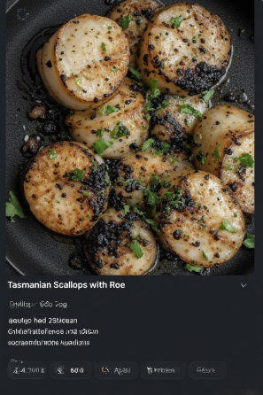 Tasmanian Scallops with Roe