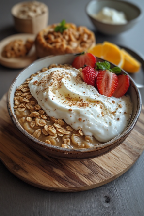 Hafragrautur með skyr (Oat Porridge with Skyr)