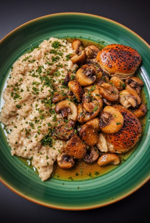 Rjúpa með sveppum og rjóma (Ptarmigan with Mushrooms and Cream)