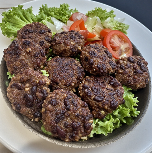 Vegan Black Bean Burgers (Street Food)