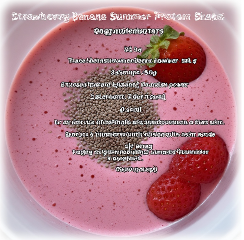 Strawberry Banana Summer Protein Shake