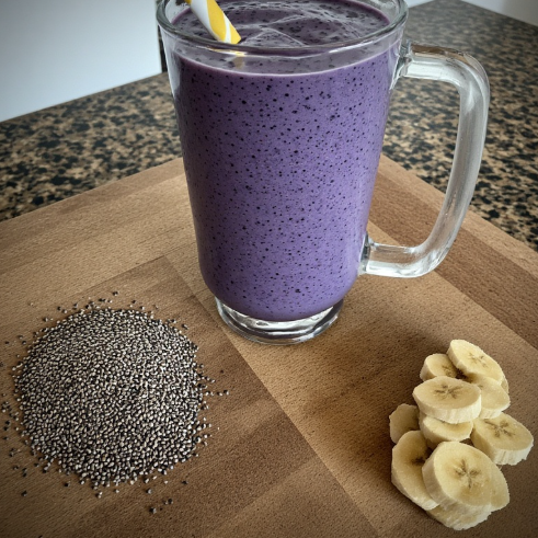 Spirulina Blueberry Protein Shake