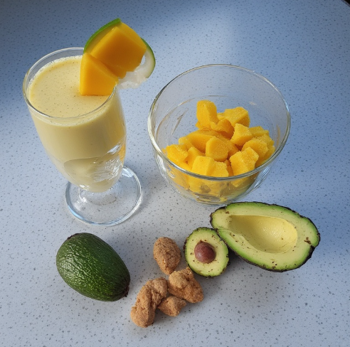 Creamy Avocado Mango Protein Shake