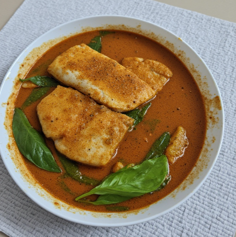 Chu Chee Pla (Dry Red Curry Fish)