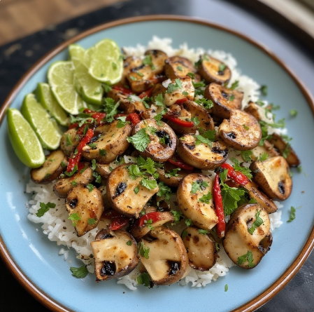 Yum Hed Hoy (Shell Mushroom Salad)