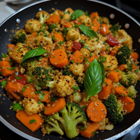 Pad Pak Ruam Mit (Mixed Vegetable Basil Stir-Fry)
