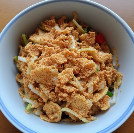 Yum Pak Boong Krob (Crispy Morning Glory Salad)