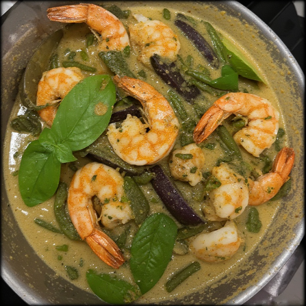 Kaeng Khiao Wan Goong (Green Curry Prawns)
