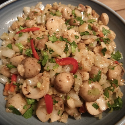 Yum Hed Fang (Straw Mushroom Salad)