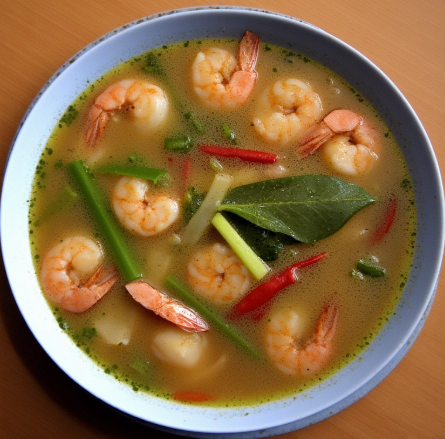 Tom Yum Goong Nam Sai (Clear Tom Yum Prawns)