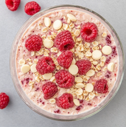 Raspberry White Chocolate Overnight Oats