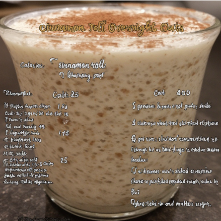 Cinnamon Roll Overnight Oats