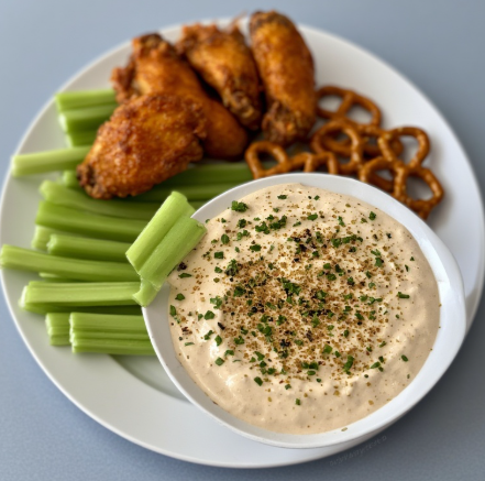 Buffalo Wing Dip (Wings, Celery, Pretzels)