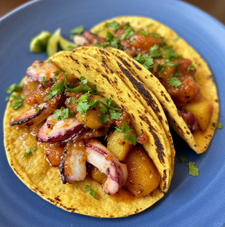 Tacos de Pulpo a la Gallega (Galician-Style Octopus Tacos)
