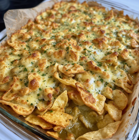 Chilaquiles Verdes (Tortilla Chip Casserole Green)