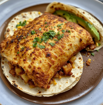 Breakfast Chimichanga with Eggs