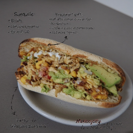 Torta de Chilaquiles (Chilaquiles Sandwich)
