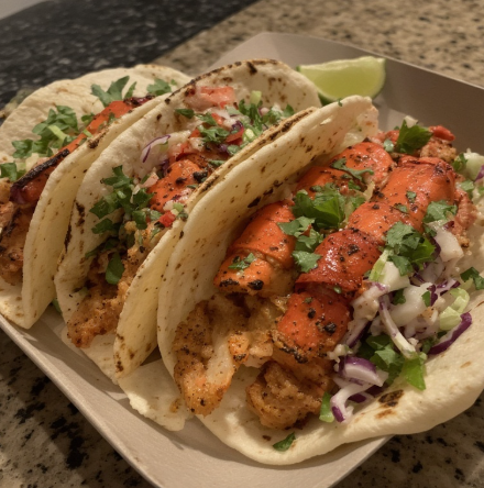 Taco de Langosta con Mantequilla de Ajo