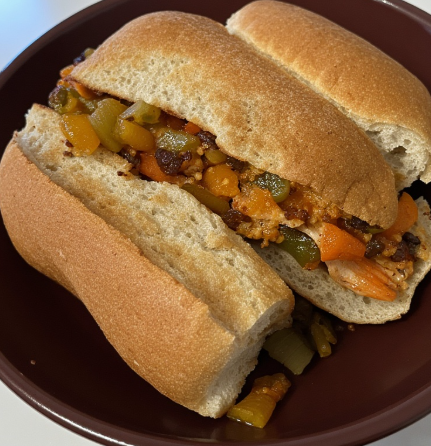 Torta de Pavo en Escabeche (Pickled Turkey Sandwich)