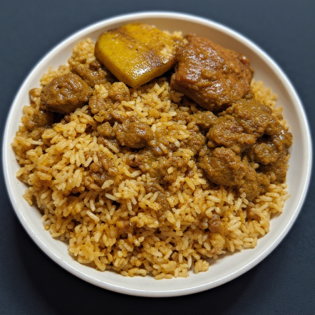 Ofada Rice with Stew (Nigeria - Ogun State)