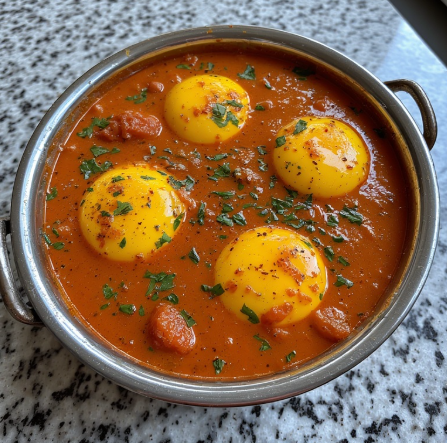 Beid bi Tomatet (Tunisia - eggs in tomato sauce)