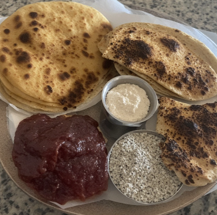 Meloui (Morocco - layered round flatbread)