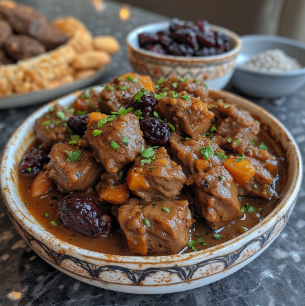 Lham Lahlou (Algeria - sweet meat with prunes)