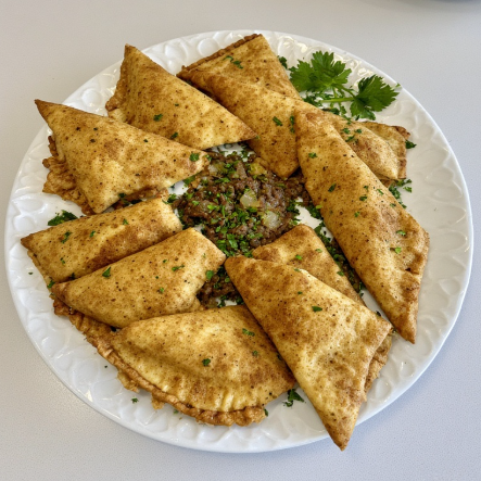 Briouat bil Kefta (Morocco - meat triangles)