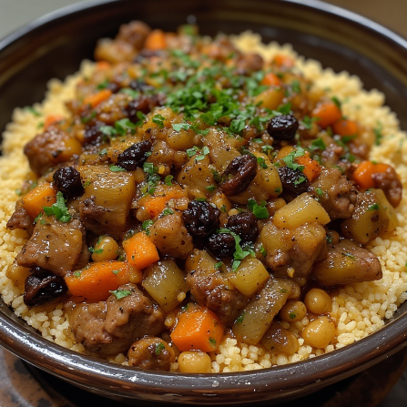 Couscous Tfaya (Morocco - Fes style)